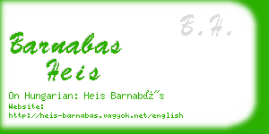barnabas heis business card